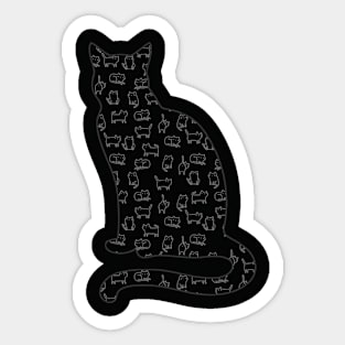 Vintage Black Cat Sticker